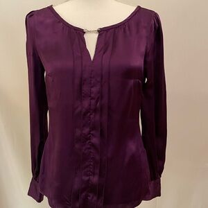 White House Black Market Purple Women's Blouse